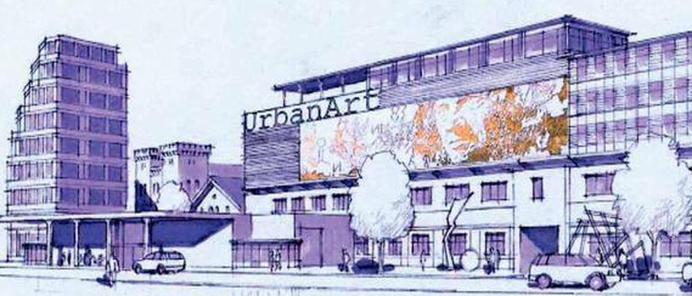 „Blick auf die Kunsthalle.“ So könnte das Dragoner-Areal aussehen, wenn Investor Arne Piepgras zum Zuge kommt. 