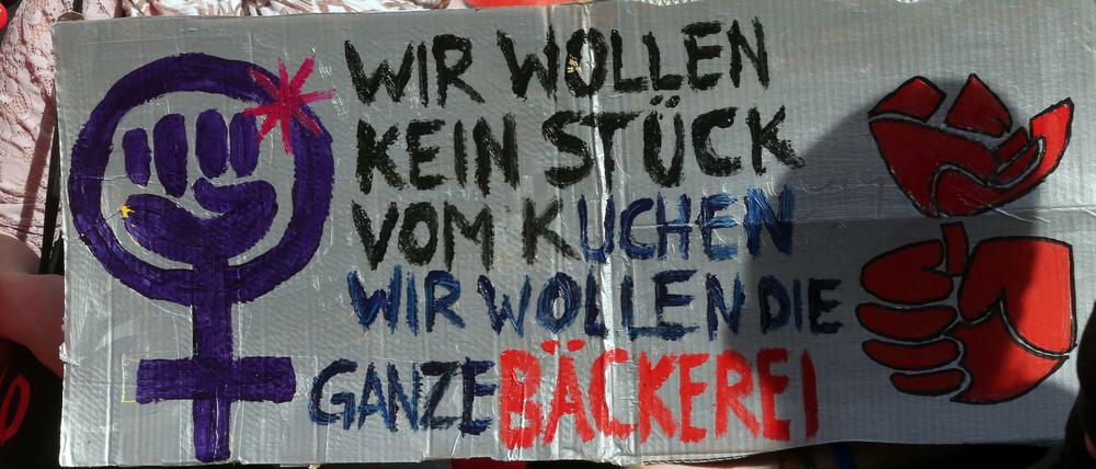 Parole zum 8. März, dem Internationalen Frauentag.