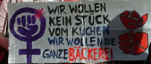 Parole zum 8. März, dem Internationalen Frauentag.