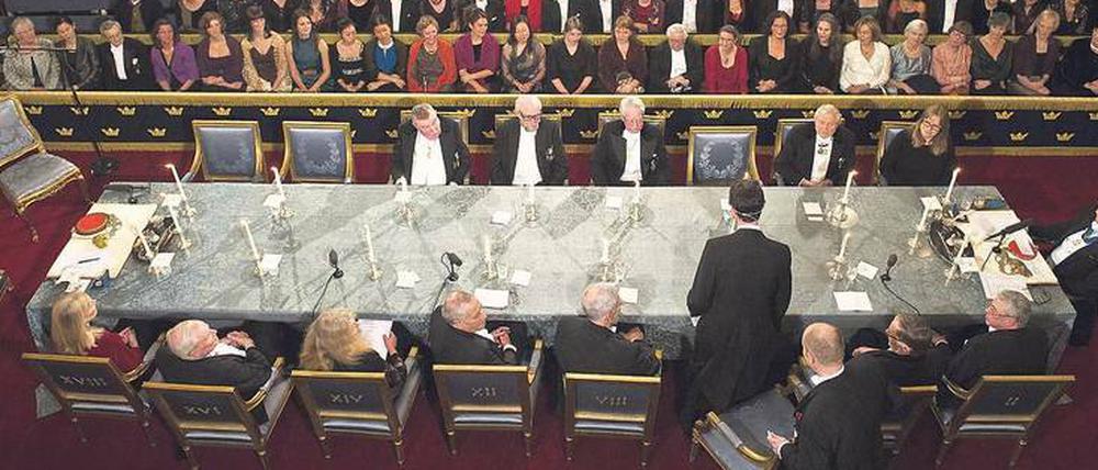 Vergangene Pracht. So sahen einst die Jahressitzungen der Schwedischen Akademie aus.