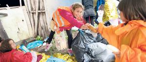 Flüchtlingshilfe im kroatischen Tovarnik im September 2015. 