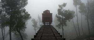 Ein alter Güterwaggon aus Deutschland in der Holocaust-Gedenkstätte Yad Vashem in Jerusalem