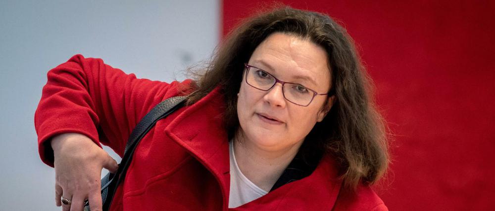 Unter dem Vorsitz von Andrea Nahles verliert die SPD weiter an Zustimmung.