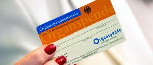 Der deutsche Organspendeausweis.