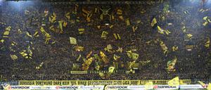 Die Südtribüne in Dortmund - Heimat der BVB-Fans. 