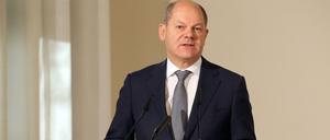 Finanzminister Olaf Scholz (SPD) am Mittwoch bei seiner Rede in der Humboldt-Universität.