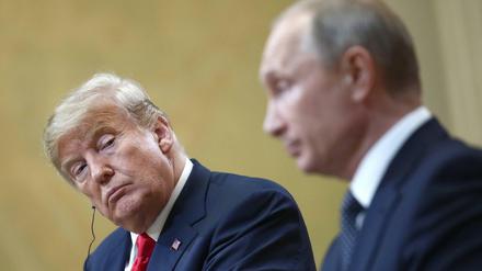US-Präsident Donald Trump und Wladimir Putin bei einem Treffen in Helsinki im Juli.