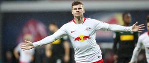 Hier bin ich. Timo Werner erzielte in der ersten Hälfte beide Treffer.