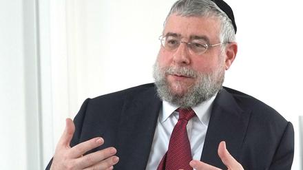 Pinchas Goldschmidt ist Oberrabbiner von Moskau und seit 2011 der Präsident der Europäischen Rabbinerkonferenz, in der mehr als 700 Rabbiner von Dublin bis Chabarowsk vereinigt sind. In diesen Tagen erscheint sein Buch „An die Gemeinschaft und an die Welt – Gedanken zu drängenden Fragen der Zeit“ (Verlag Hentrich &amp; Hentrich, Berlin 2018).Foto: Kai-Uwe Heinrich
