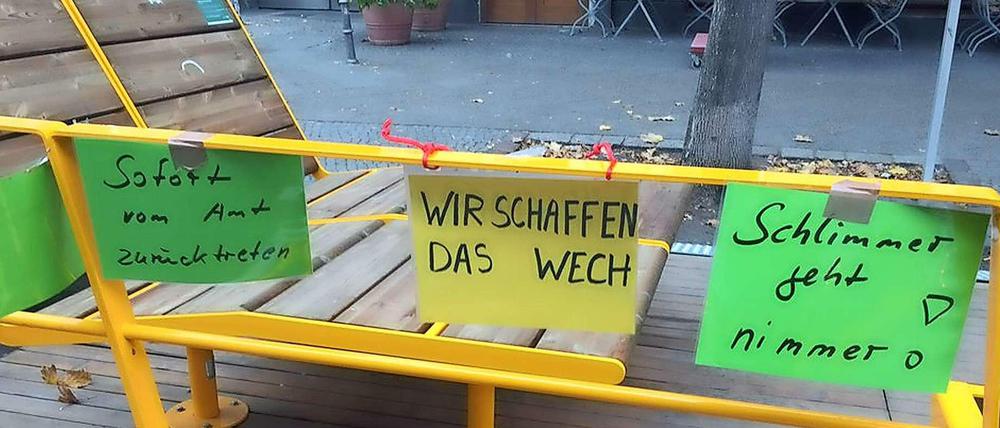 Die Parklets in der Bergmannstraße polarisieren das Publikum.