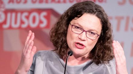 Andrea Nahles beim Bundeskongress der Jusos