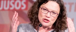 Andrea Nahles beim Bundeskongress der Jusos