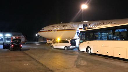 Das Regierungsflugzeug auf dem Flughafen Köln-Bonn 