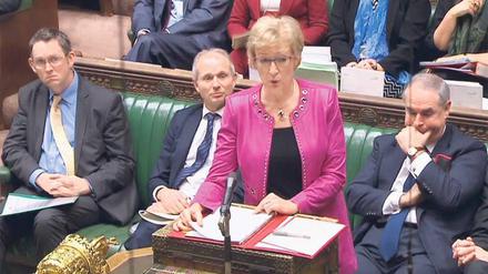 Verteidigt ihre Regierung. Tory-Ministerin Andrea Leadsom. 