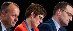 Merz, Kramp-Karrenbauer und Spahn