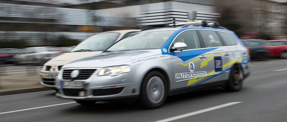 Ein autonom fahrender Wagen einer Forschergruppe der Freien Universität Berlin