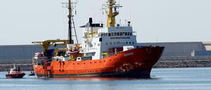 Die "Aquarius" im Juni vor Valencia. 