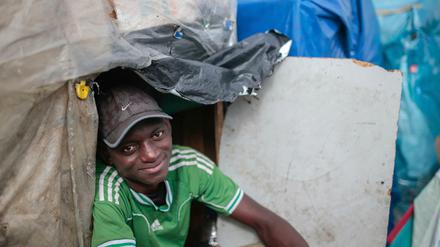 Ein Migrant aus Guinea in Marokko
