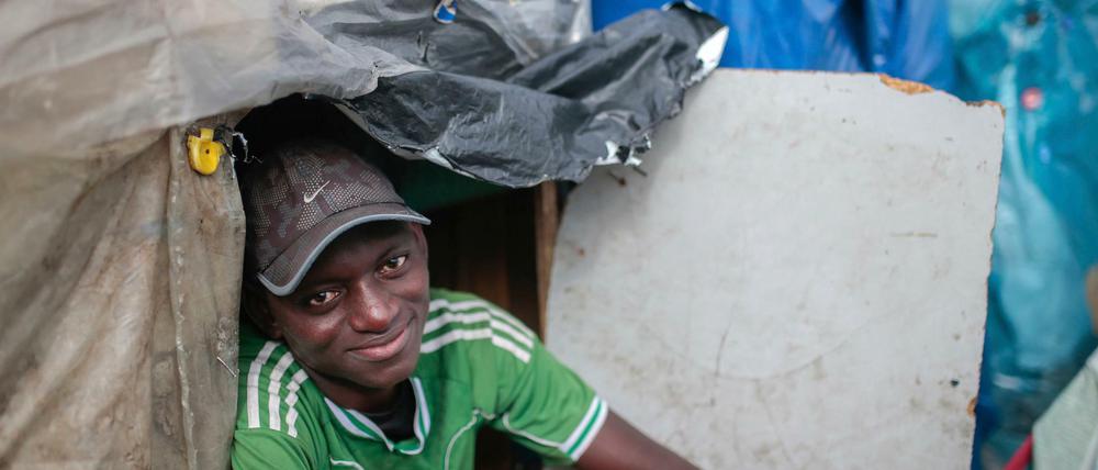 Ein Migrant aus Guinea in Marokko