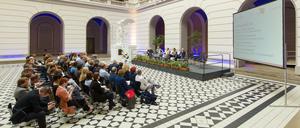 Berliner Unis stellen ihren Verbundantrag an der TU Berlin öffentlich vor.