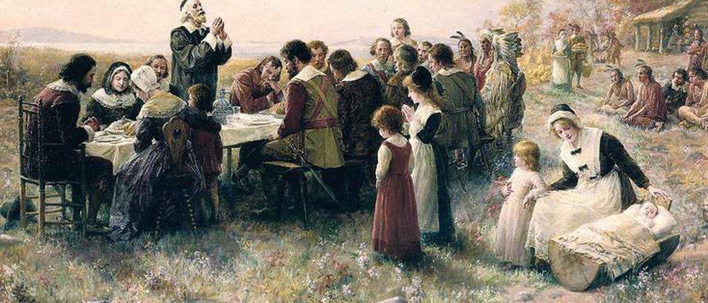 Brav und bieder. Die Zuschreibung, die Puritaner seien besonders prüde gewesen, begann im 19. Jahrhundert, sagt Michael Hochgeschwender – hier eine undatierte Darstellung von Jennie Brownscombe (1850 bis 1936). Tatsächlich hätten sie aber deftiges Schrifttum zur Bedeutung des weiblichen Orgasmus veröffentlicht. 