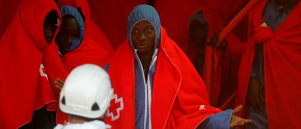 Wohin soll ich gehen? Ein Migrant nach seiner Ankunft im spanischen Malaga.