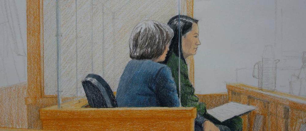 Meng Wanzhou musste am Freitag zu einer Anhörung vor Gericht erscheinen.