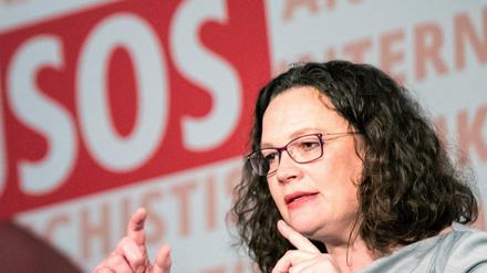Andrea Nahles, Fraktionsvorsitzende der SPD im Bundestag und SPD-Parteivorsitzende
