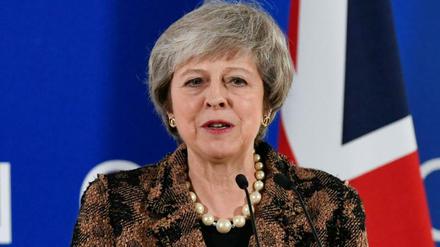 British Prime Minister Theresa May attends a news conference after a European Union leaders summit in Brussels, Belgium December 14, 2018. REUTERS/Piroschka Van De Wouw