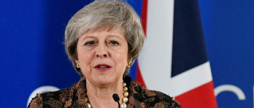 British Prime Minister Theresa May attends a news conference after a European Union leaders summit in Brussels, Belgium December 14, 2018. REUTERS/Piroschka Van De Wouw