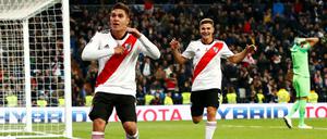 Juan Quintero jubelt beim Finale der Copa Libertadores.