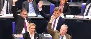 Die AfD-Fraktion - verließ heute den Saal und kam erstmal nicht wieder.