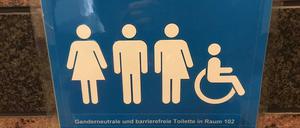 Viele Toiletten sind neuerdings variantengerecht ausgeschildert. 