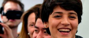 Flüchtlingshelferin Sarah Mardini nach ihrer Freilassung.