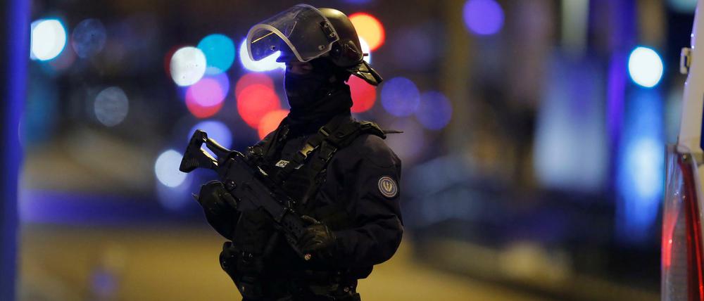 Mitglied einer französischen Spezialeinheit in Straßburg