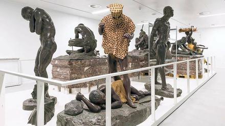 Rassistische Figuren aus der alten Ausstellung, jetzt versammelt in einem Extraraum. 