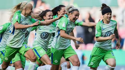 Grund zur Freude: Die Wolfsburgerinnen haben in dieser Saison einen ähnlich guten Lauf wie hier beim Sieg im DFB-Pokal 2017/18.