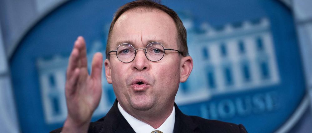 US-Präsident Trump will seinen bisherigen Haushaltsdirektor Mick Mulvaney zum Interims-Stabschef im Weißen Haus machen.