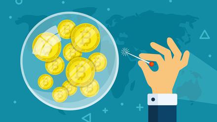 "Viel Manipulation im Spiel" - Der Bitcoin ist in einem Jahr von 20 000 auf fast 3000 Dollar abgestürzt.