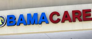 Ein Obamacare-Schild