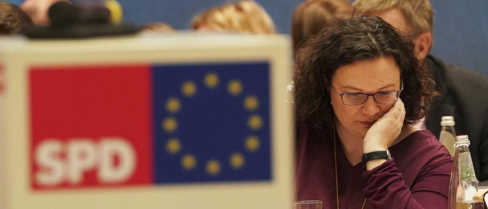 SPD-Chefin Andrea Nahles in Berlin