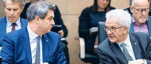 Südschiene: Markus Söder und Winfried Kretschmann am Freitag im Bundesrat. 