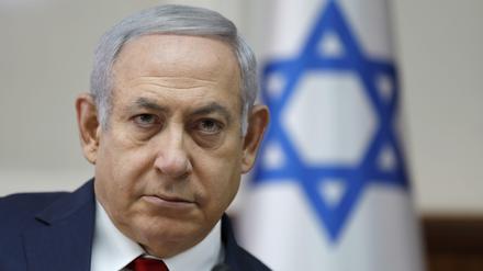 Israels Premierminister Benjamin Netanjahu bei einer Kabinettssitzung.