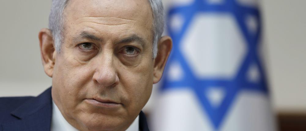 Israels Premierminister Benjamin Netanjahu bei einer Kabinettssitzung.