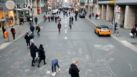 Für zwei Stunden war im Dezember 2018 ein kurzes Stück der Friedrichstraße für Autos gesperrt.