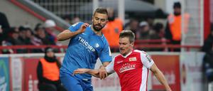 Immer voller Einsatz. Michael Parensen spielt im zehnten Jahr für Union – und das fast immer sehr zuverlässig. 