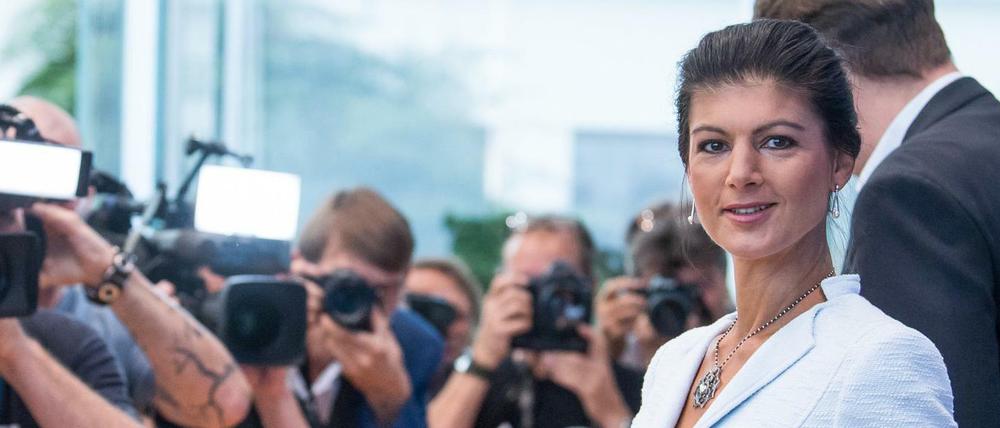 Die Vorsitzende der Bundestagsfraktion der Linken und Gründerin der Bewegung "Aufstehen" Sahra Wagenknecht.