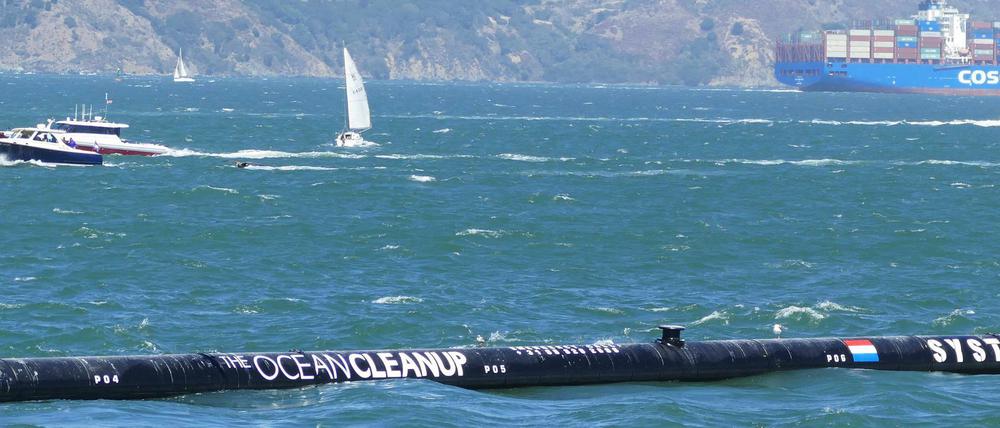 Die Aktion "The Ocean Cleanup" zur Säuberung des Pazifiks von Plastikmüll funktioniert noch nicht.