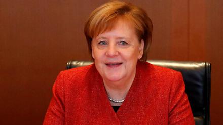 Die Bundeskanzlerin Angela Merkel während der Kabinettssitzung. 