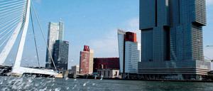 Spritzige Architektur: Hochhäuser in Rotterdam.